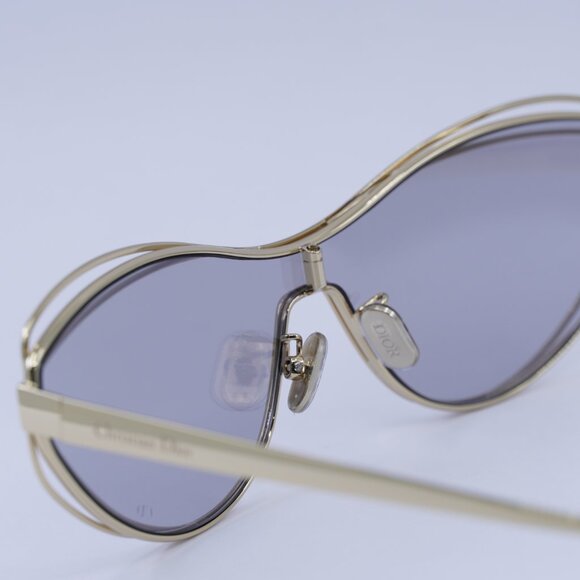 🕶️ New Dior DIORFILDIOR M1U B0A4 Sunglasses - Gold Frame, Silver Mirror Lenses - Picture 5 of 11